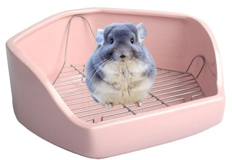 Uoqpty Kleintiertoilette | Kleintier-Toilettenecke für Käfig – Indoor-Klo für kleine Haustiere, abnehmbarer Draht, Toilette, Tier-Töpfchentrainer für Kaninchen, Chinchilla
