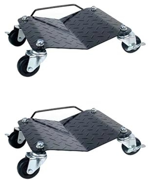 CCKUYT Autotransportwagen, Transportwagen, Trolleys, 2 Stück, 1500 Pfund Tragkraft, Fahrzeug-Skates, Transportreifen mit 4 Rollen, Autoreparatur-Transporter