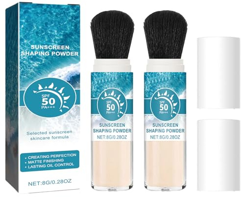 Benaewa 2 Pcs Mineral Powder Sunscreen, Hair Powder SPF 50 for Scalp Sun Protection, Long Lasting Makeup