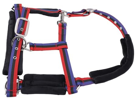 RiToEasysports Verstellbarer Pferdehalter Nylonhalter für Pferde mit Abriebendesign Reitausrüstung Langlebige, Komfortable Verstellbare Zügel (#1)