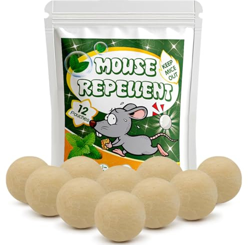 Mole Repellent Outdoor Mole Repellent Pouches for Home and Garden, Natural Rodent Deterrent, 12-Pack