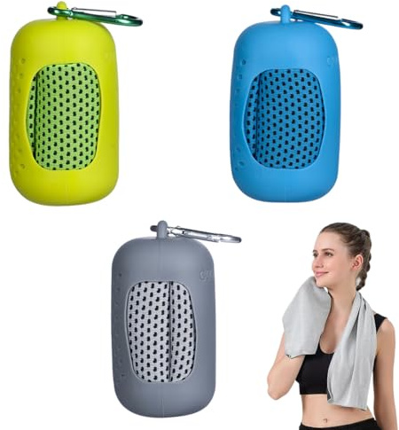 XPEX Toalla de microfibra de 3 piezas, toalla de playa grande, toalla de gimnasio compacta, perfecta para deportes, viajes, camping y gimnasio