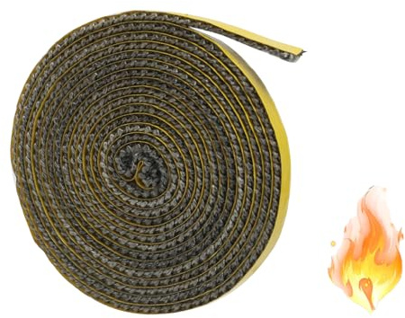 Dichtungsband Selbstklebend DichtungsbKaminofen Dichtschnu,Ofendichtschnur Feuerfestes 3mm x 10mm x 3m, Kamindichtung Ofenrohr Dichtung Ofendichtband Hitzebeständig bis 500°C für Ofen Kamine Holzöfen
