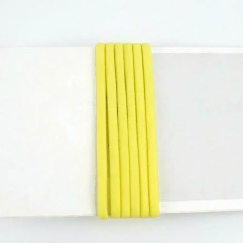 Banda elástica de 5/10/20 m (3/5 mm) para coser sujetadores, elásticos de colores, cuerda para colgar en las orejas, zapatos, ropa interior, accesorios de bandas de goma, amarillo claro, 5 mm,