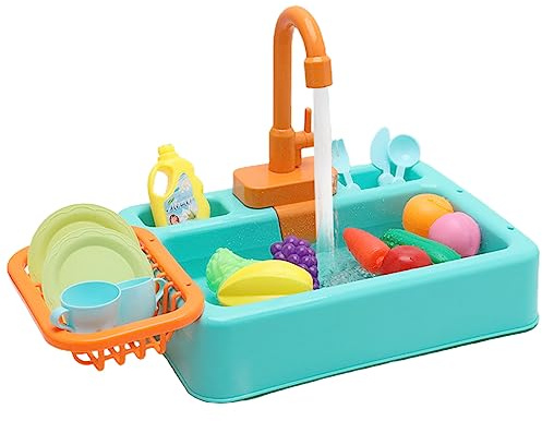 Oxxggkao Jouet de cuisine pour salle de jeux de rôle, lave-vaisselle jouant avec évier d'eau courante