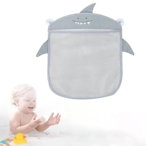 Spielzeugnetz Badewanne, 1 Stück 39 * 35 cm Badewannenspielzeug Aufbewahrung mit 2 Saugnapf-Haken, Badewannennetz für Spielzeug, Vielseitige Aufbewahrung von Spielzeug oder Anderen Gegenständen