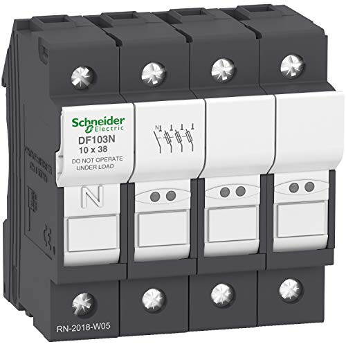 Schneider Electric Sicherungshalter für Hutschienenmontage für 10 x 38mm Sicherungen 32A 690V ac 3P+N-polig