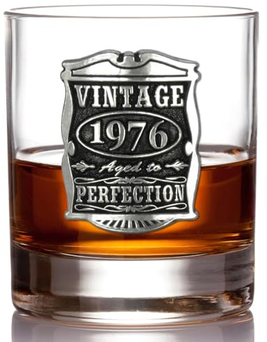 English Pewter Company Verre à Whisky Vintage Années 1975 ou 50ème Anniversaire ou Anniversaire - Idée de cadeau unique pour homme [VIN003]