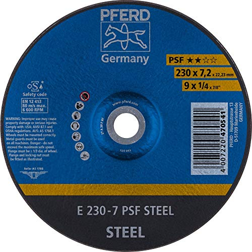 10 x PFERD Schruppscheibe E 230-7 PSF STEEL| Art.: 62023634