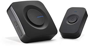 EMOS P5728 Türklingel/Funkklingel Set mit Klingelknopf und Klingel, 52 Melodien, 180m Reichweite, 5 Lautstärken bis 90 dB, batteriebetrieben