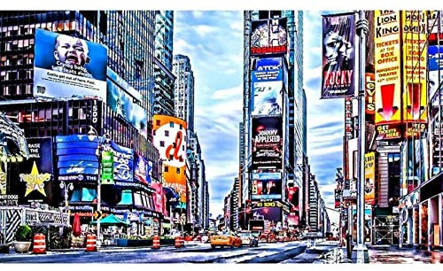 Zdklfm69 Malen nach Zahlen Ölgemälde nach Zahlen DIY New York City Ölgemälde Kits für Erwachsene Kinder Einzigartiges Geschenk Kill Time Home Decor 40x50cm