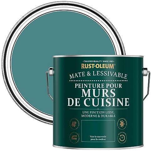 Rust-Oleum Green Washable Kitchen Wall Paint in Matt Finish - Peacock Suit 2.5L