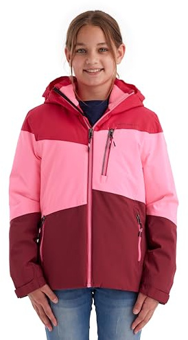 killtec Mädchen Funktionsjacke mit Kapuze und Schneefang/Outdoorjacke ist wasserdicht KOW 170 GRLS JCKT, pink, 164, 40927-000