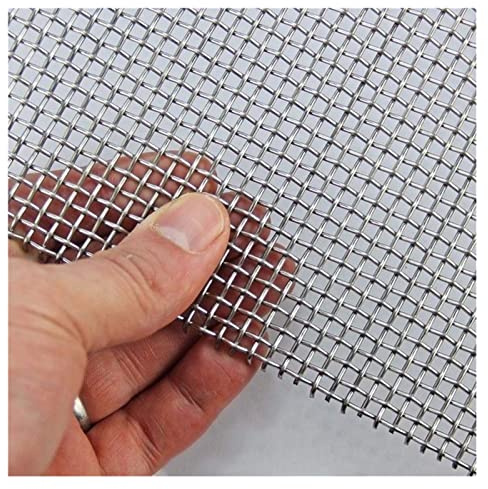 Drahtgitter,304 Edelstahl Drahtgeflecht 10 Maschen gewebtes Drahtgeflecht – 304 Edelstahl-Drahtgeflecht – 2 mm Loch – Nagetier-Maschenblech – Koch-Drahtgeflecht – für Heimwerker, Zuhause, Küche, Gart