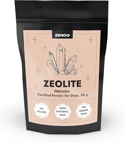 ZENOO Zeolith Detox Ergänzung Für Hunde Und Katzen 30 g – Natürliches Mineralpulver Zur Sanften Entgiftung, Schwermetall-Ausleitung, Verdauungsunterstützung, pH-Balance & Immunsystem-Stärkung