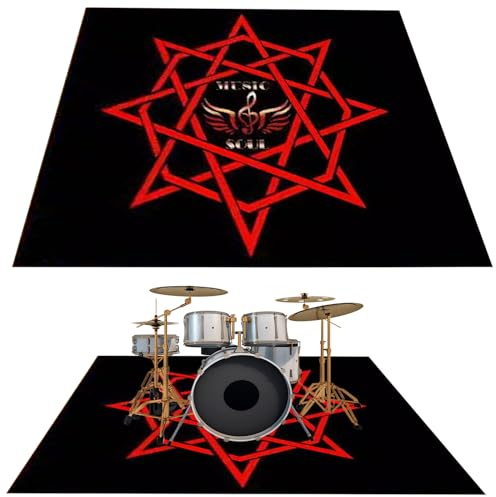 PPGE Home rutschfeste Schallschutzmatte Trommelmatte, E Drum Schlagzeug Elektronisch Snare Teppich, Schallschutzteppich Für Bassdrum-Snare für Instrumente Teppich(Size:160X200CM,Color:E)