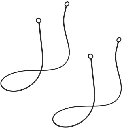 2Stk Ohrstöpsel Verbindungskabel, Silikon Ohrstöpsel Lanyard Anti-Drop Ohrstöpsel Kabel für Ohrstöpsel mit Abnehmbaren Spitzen, Verhindert das Herunterfallen der Ohrstöpsel