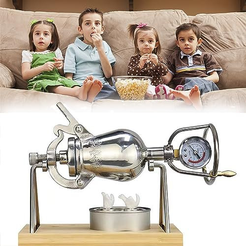 Popcornmaschine, 720 Ml Getreideverstärker Aus Edelstahl 304, Altmodischer Hand-Popcorntopf, Geeignet Für Mais, Mungobohnen, Reis, Weizen, Sojabohnen, Schwarzer Reis