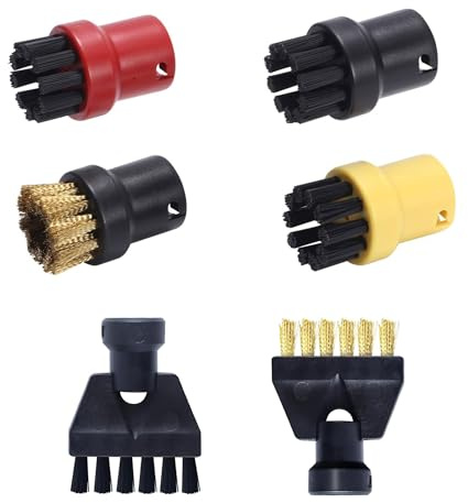 Juego de 6 cepillos para limpiador de vapor, cepillo de piezas de repuesto, limpiador de vapor para Karcher SC1 SC2 SC3 SC4 SC5