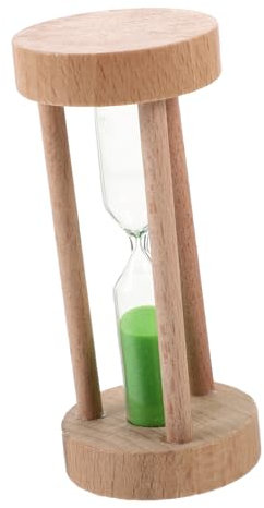 Amosfun Set Di 3 Clessidra in Legno Verde Da 3 Ore Per Decorare Casa E Ufficio