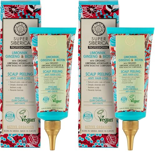 Natura Siberica Super Limonnik, ginseng y biotina. Peeling del cuero cabelludo, 100 ml (Paquete de 2)