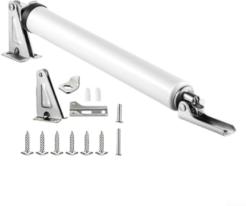 JoyousMall Cierrapuertas individual, silencioso, automático, cierre suave, ajuste de tope de posicionamiento, herrajes para muebles (plateado)