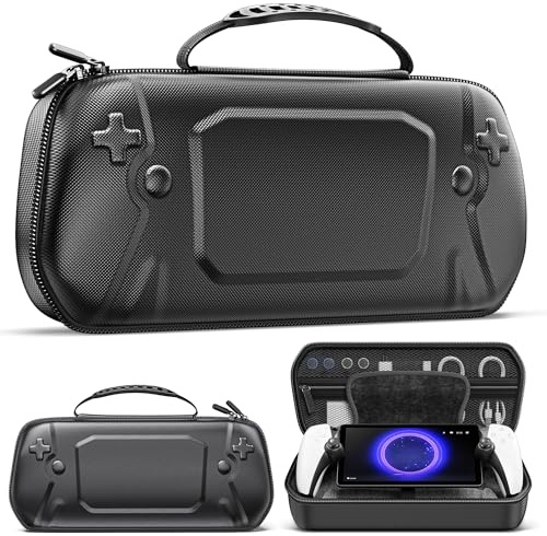 HASACOOL Tasche für PlayStation Portal Remote Player–Stylische Tragetasche mit PU-Diamant-Textur, Eva-Schutz & Praktischem Netzfach | Hülle für PS5 Portal inkl. Anti-Rutsch-Boden & Wasserabweisend