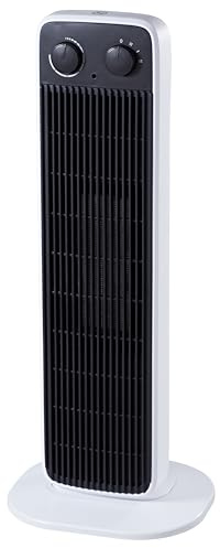 Tarrington House Termoventilador Cerámico H2025, 2000 W, 2 Niveles de Potencia, Oscilación, Termostato, Protección Sobrecalentamiento, Blanco, 60.3 x 21.2 x 24.9 cm