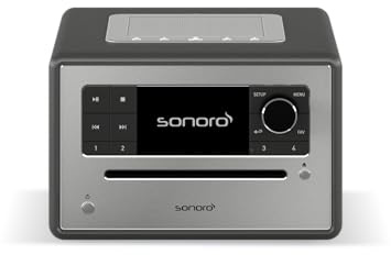 sonoro Elite radio Internet con lettore CD (FM, DAB Plus, Podcasts, Spotify, Amazon Music, Deezer), grafite opaca