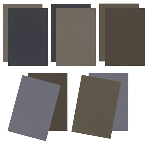 Himmlfel Geschliffenes Pastell papier, 10 Blatt 5-farbiges Pastell Mat Sandpapier für Pastellkreiden, Acryl, Kreiden, Bleistifte, Kohlemalerei, Öl pastell papier für Künstler und Anfänger (Ohne Rand)