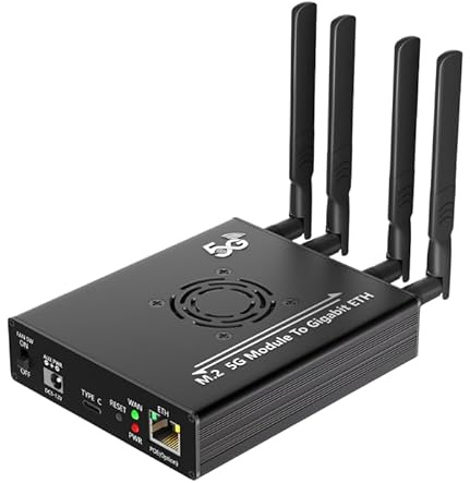Mustpoint NGFF(M.2) 4G/5G Module to Type C Adapter with Dual SIM Card Slot and RJ45 Port, Realtek RTL8125BG Controller