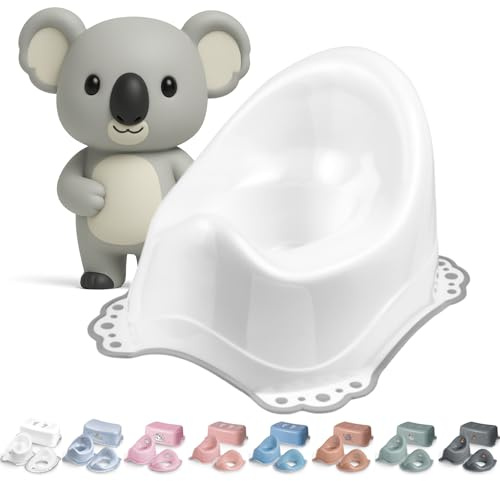 DOCARI Baby Töpfchen für Kinder ab 1 Jahr bis 3 Jahre weiß - Ergonomische Kindertoilette: kinderfreundlich, leicht & tragbar - Kinder Töpfchen Toilettentrainer - Abhaltetöpfchen Baby