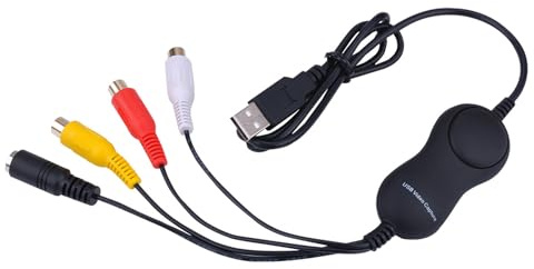 Digitalizador de vídeo USB 2.0 sin conductor 480p análogos de cámaras compatibles con QuickTime en dispositivos. Sin tarjeta de grabación de controladores