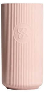 SENZOU Keramik Vase | Medium | Pink – für Blumen & Deko | Minimalistisches Wohnaccessoire | Spülmaschienenfest | Ästhetisches Design für moderne Wohnräume
