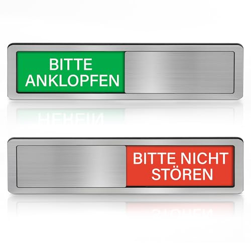 Büro Türschild-Bitte Nicht Stören Klopfen Schild Magnetisch & Selbstklebend – Schiebeschild für Büro, Home Office & Konferenzraum Magnetisches & Selbstklebendes