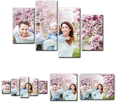 Mein Foto auf Leinwand - Wunschmotiv - 120x80 cm 4 teilig - SOFORT VORSCHAU - Eigenes Bild - Deine eigene individuelle Foto-Leinwand - Dein Wunschmotiv aufgespannt auf Bilderrahmen