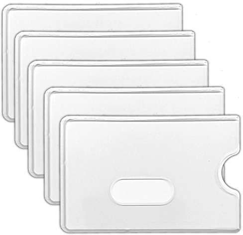 5X Schutzhülle Kreditkarte EC-Karte Hartplastik Personalausweis Kartenhülle