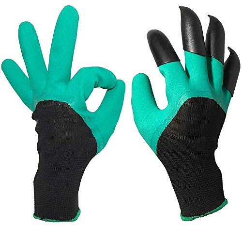 Gartenhandschuhe, Wasserdichte Garten Handschuhe, langlebig stichsichere Safe Gartenarbeit Handschuhe und Garten Werkzeug handschuhe mit Klauen zum Graben & Bepflanzen