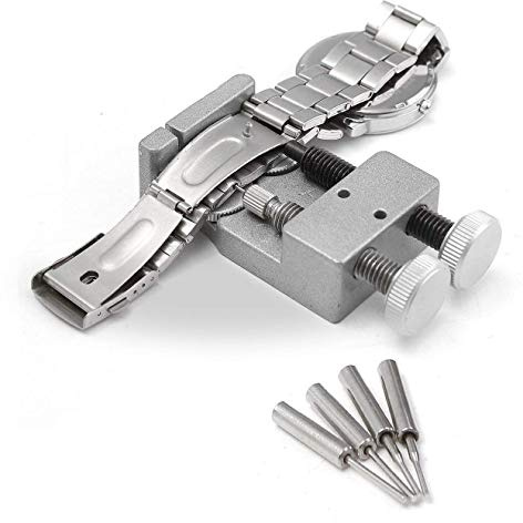 LLF Kit d'outils de réparation de bracelet de montre en métal avec 4 broches supplémentaires