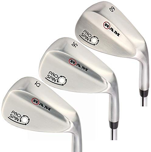 Ram Golf Pro Spin 3 Wedge Set - 52° Gap, 56° Sand, 60° Lob Wedges - Mens Right Hand