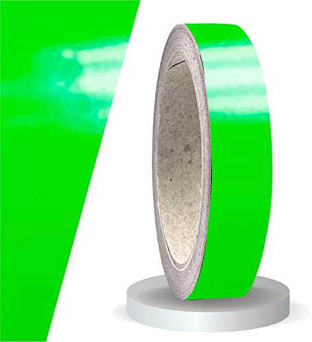 siviwonder Zierstreifen Klebeband Klebefolie Cast-PVC selbstklebend fluoreszierend Neon Grün 20 mm x 10 m Auto Dekor Aufkleber Warnstreifen Pinstripe Tape Felgenband Boot Fahrzeug Modellbau
