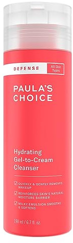 Paula's Choice Gesichtsreiniger, Sanfter Make-up Entferner Reiniger, 198 ml | Anti-Aging Feuchtigkeitsspendender Gel-zu-Creme Reiniger - Entfernt Make-up - Anti-Pollution-Effekt - Stärkt die Hautbarriere