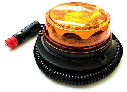 Matel Service LED Rundumleuchte 4 Blitzmuster 12V 24V ECE R65 R10 E9 Magnet f. PKW LKW Traktor