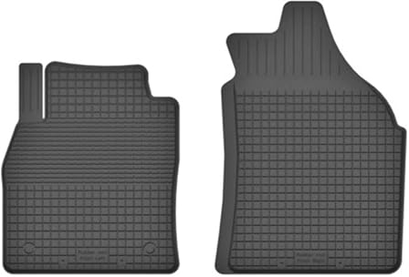 edecor Gummimatten Automatten Gummifussmatten Gummi Fußmatten für Nissan Micra K13 Bj. 2010 - 2016 VORNE Fahrer-und Beifahrermatte AJt, schwarz