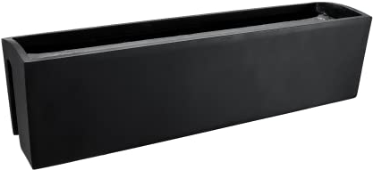 VIVANNO Balkonkasten Blumenkasten Fiberglas BALKONA Classic (22x80x19 cm, Anthrazit Matt)