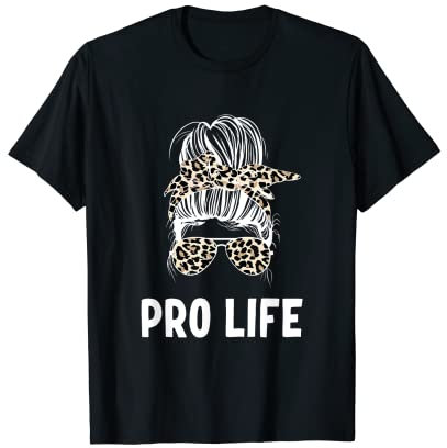 Pro Leben Messy Bun Leo Bandana Pro Life T-Shirt