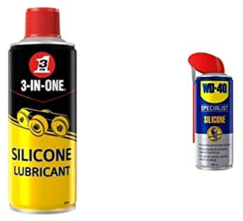 3-IN-ONE Silicone Spray – 400ml Reduces friction & wear, Anti-stick release spray Bundle with Silicone by WD-40 Specialist - Displaces Moisture, Use on Rubber, Wood, Metal - 400 ml