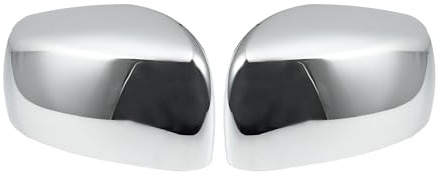X AUTOHAUX 1 Pair Left Right Exterior Door Mirror Cover Cap Overlay Chrome Plated for Dodge Grand Caravan 2008-2018 for Chrysler Town & Country 2008-2016 for VW Routan 2009-2014