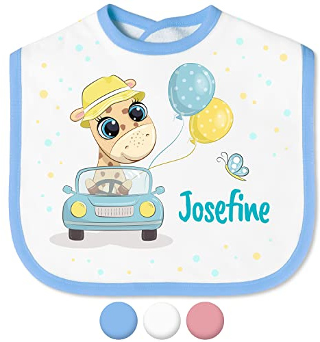 True Statements Babylätzchen mit Namen für Mädchen & Jungen – Lätzchen für Baby & Kleinkind personalisiert - mit Klettverschluss – Spucktuch Latz Kinderlätzchen - Geschenk für Kleinkinder