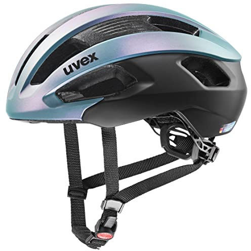 uvex rise cc - säker performancehjälm för dam och herr - individuell storleksanpassning - optimerad ventilation - flip flop-black matt - 56-59 cm